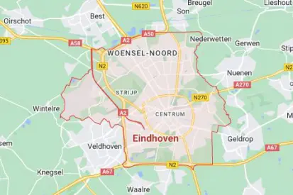 Kaart Eindhoven centrum
