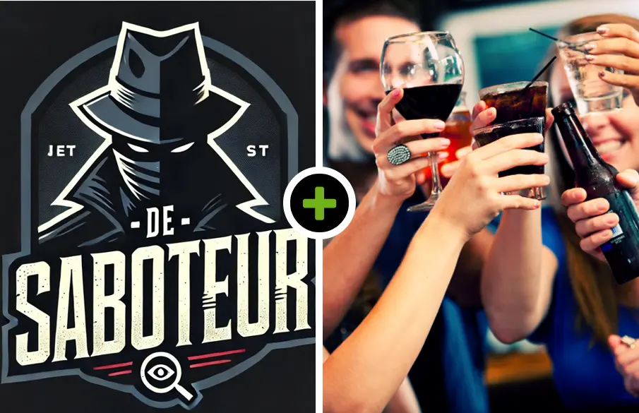 De Saboteur incl. 1 uur borrelarrangement
